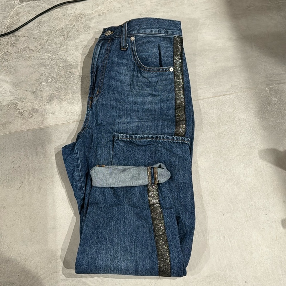 MADEWELL PERFECT VINTAGE STRAIGHT with unique shiny detail on side hem
